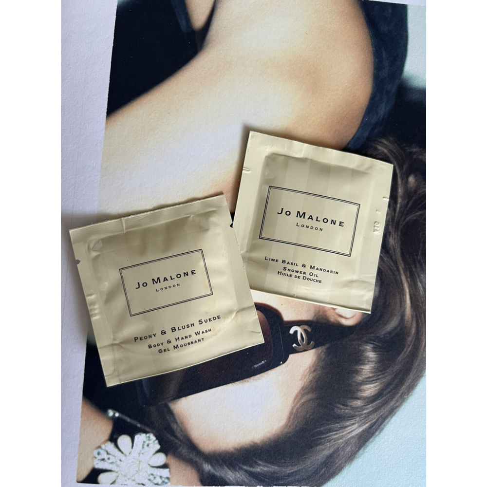 JO MALONE Basil Shower Oil & Poeny & hand wash - NEW - (LOT OF 2)sample Size